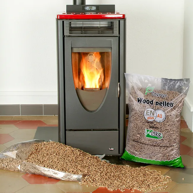 WOOD PELLETS - Houtpellets zak 15 KG - X80 zakken - 1200KG - ENERVER - Afbeelding 3