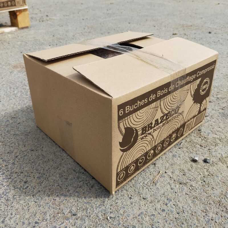 Premium geperste daghoutblokken Brazeco – Pallet van 80 dozen met 6 blokken - Afbeelding 3