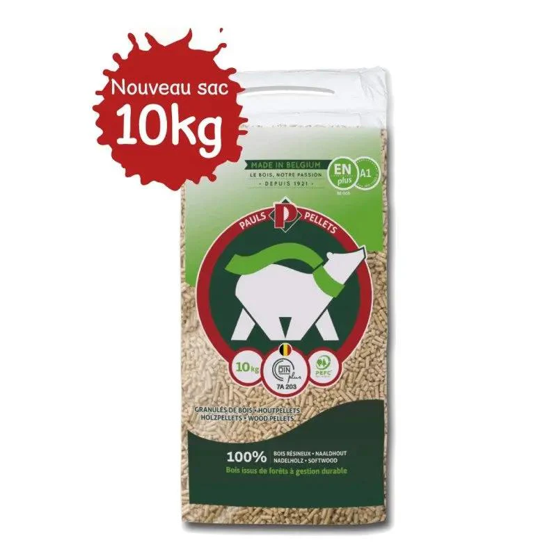 PAULS Houtpellets ENplus A1 – Premium pellets 10 kg – Pallet 104 zakken - Afbeelding 2